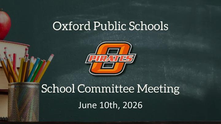 Thumbnail image for School Committee Meeting June 10th, 2026