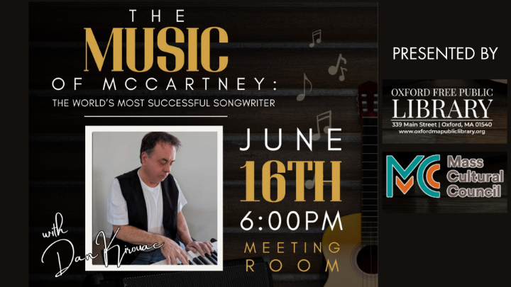 Thumbnail image for Oxford Public Library Presents - Dan Kirouac, The Music of Paul McCartney